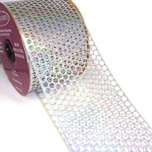 Silver holographic honey comb