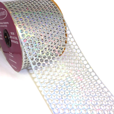 Silver holographic honey comb