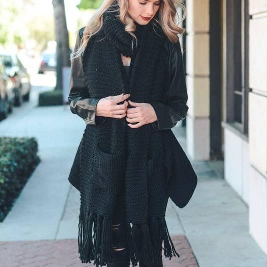 Oversized Scarf with pockets