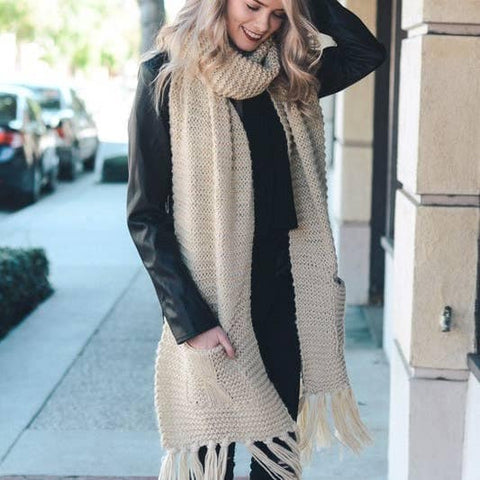 Oversized Scarf with pockets