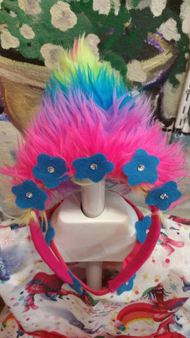 Troll hair, troll headband, Poppy Hair