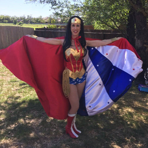Wonder Woman Inspired  Cape in stock ready to ship