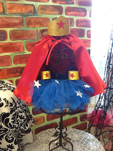 Wonder Woman tutu  childrens costume, wonder woman birthday