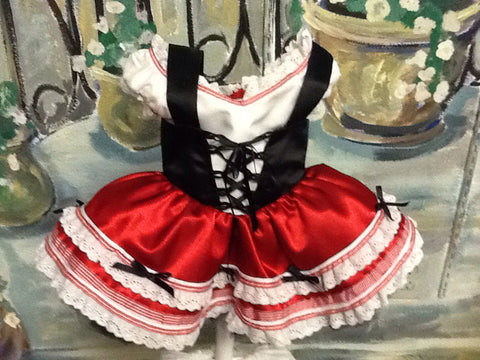 Little red riding hood costume sizes new born to size 6