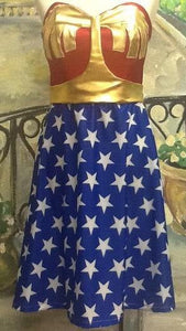 Wonder Woman Full Costume with bra cups sewed