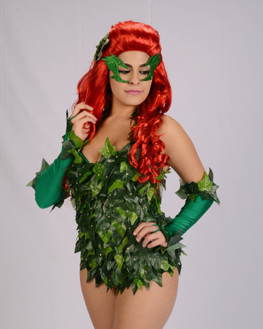 Uma Thurman inspired  Poison Ivy  leotard, poison ivy corset, comic con outfit, poison ivy cos play